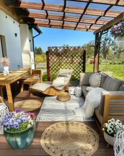 Set da pranzo da giardino 6 posti LIVORNO Legno d'acacia Marrone