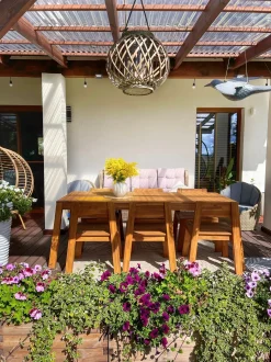 Set da pranzo da giardino 6 posti LIVORNO Legno d'acacia Marrone
