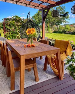 Set da pranzo da giardino 6 posti LIVORNO Legno d'acacia Marrone