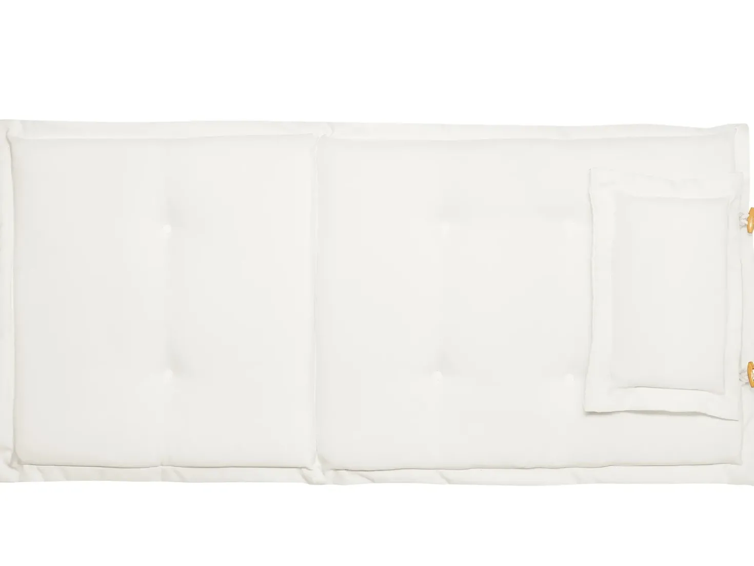 Set da pranzo da giardino 6 posti JAVA con cuscini Legno d'acacia Bianco sporco