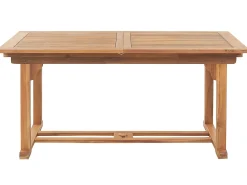 Set da pranzo da giardino 6 posti JAVA con cuscini Legno d'acacia Bianco sporco