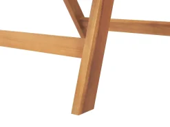 Set da pranzo da giardino 6 posti JAVA con cuscini Legno d'acacia Bianco sporco