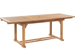 Set da pranzo da giardino 6 posti JAVA con cuscini Legno d'acacia Bianco sporco