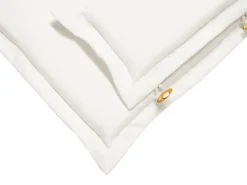 Set da pranzo da giardino 6 posti JAVA con cuscini Legno d'acacia Bianco sporco
