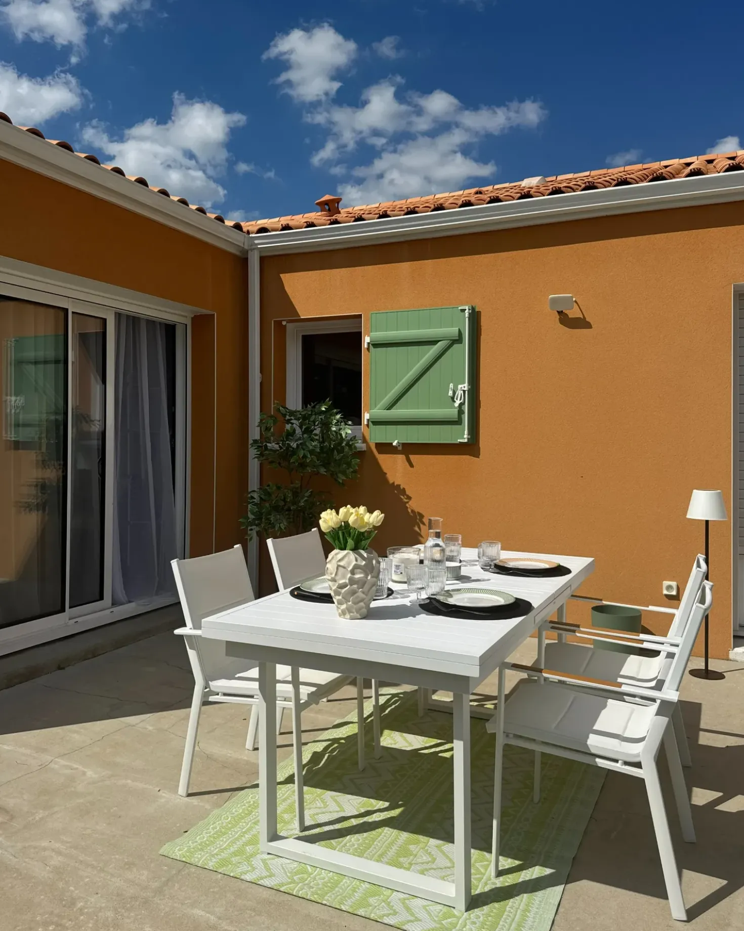 Set da pranzo da giardino 8 posti VALCANETTO/GROSSETO Metallo Bianco