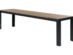 Set da pranzo da giardino con panche 6 posti NARDO Marrone/Nero