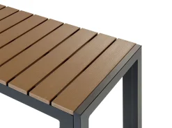 Set da pranzo da giardino con panche 6 posti NARDO Marrone/Nero