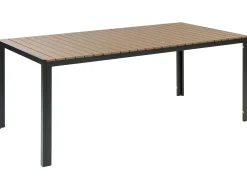 Set da pranzo da giardino con panche 6 posti NARDO Marrone/Nero