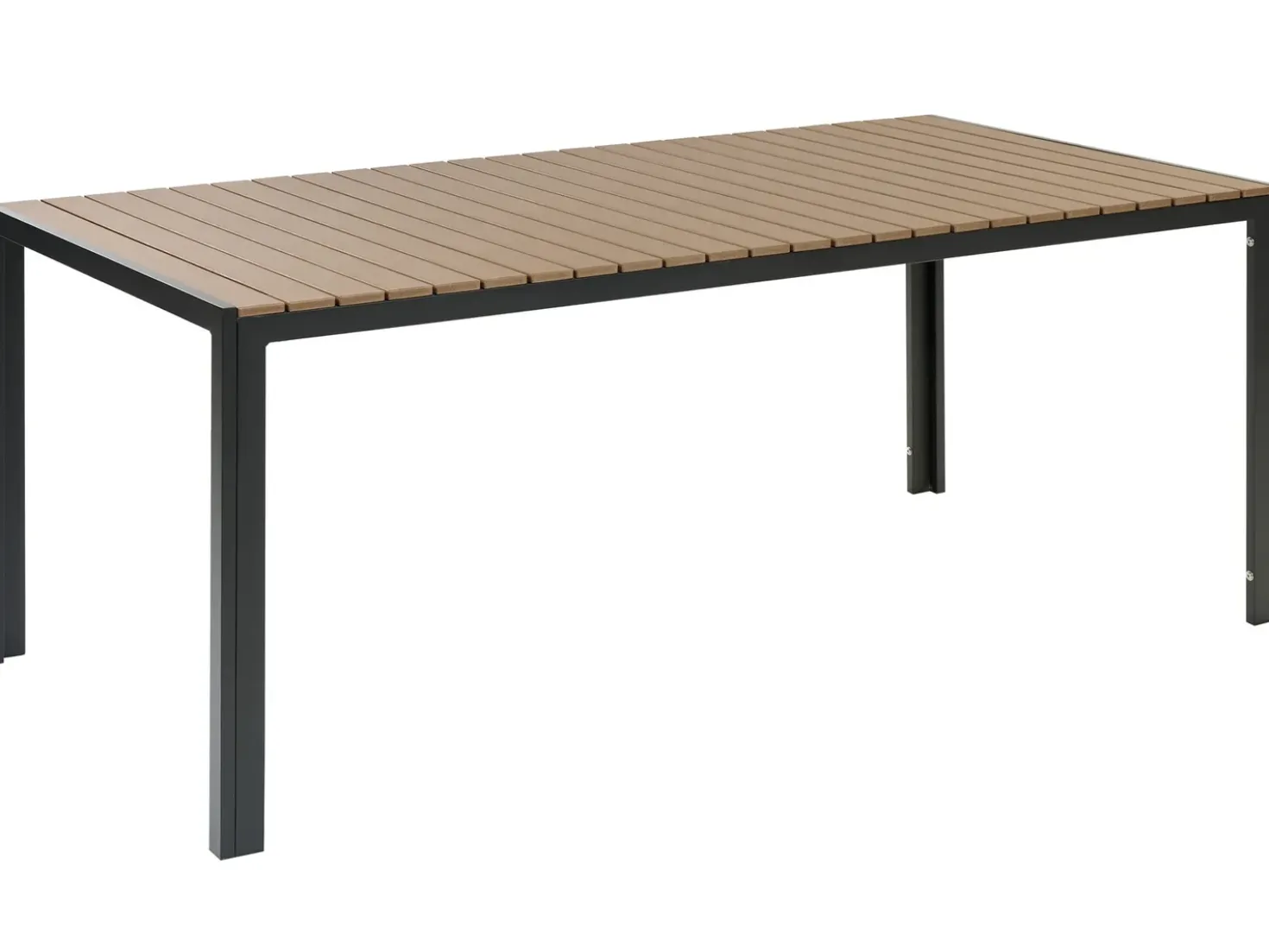 Set da pranzo da giardino con panche 6 posti NARDO Marrone/Nero