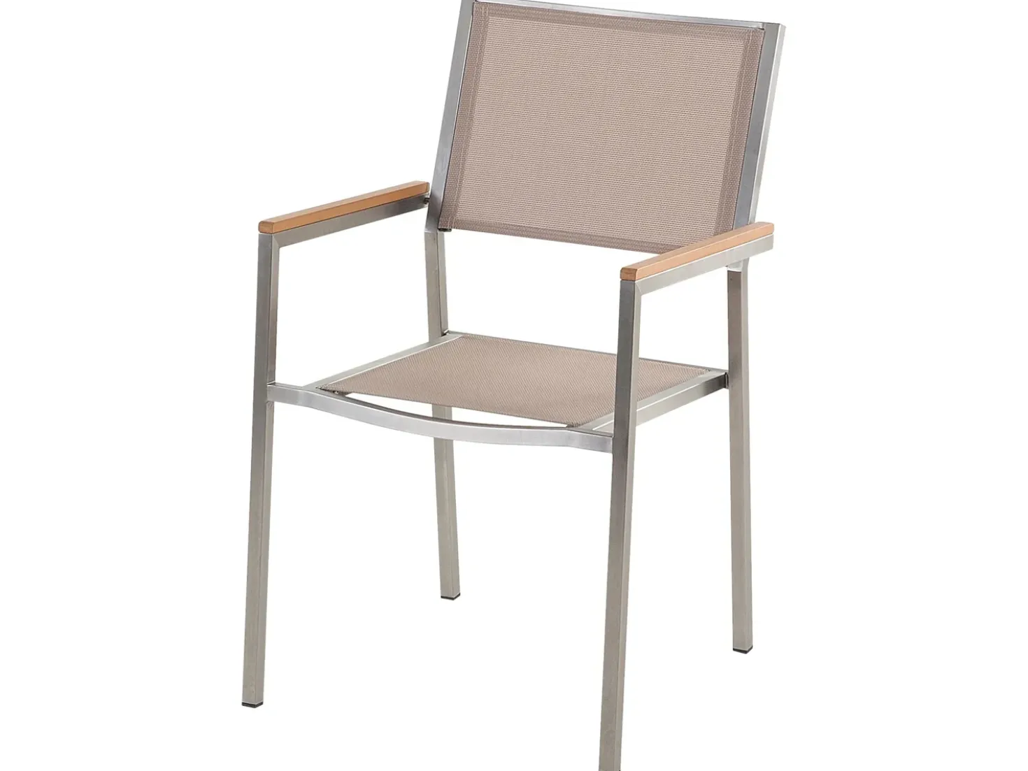 Set da pranzo da giardino 6 posti GROSSETO Granito fiammato Nero/Beige