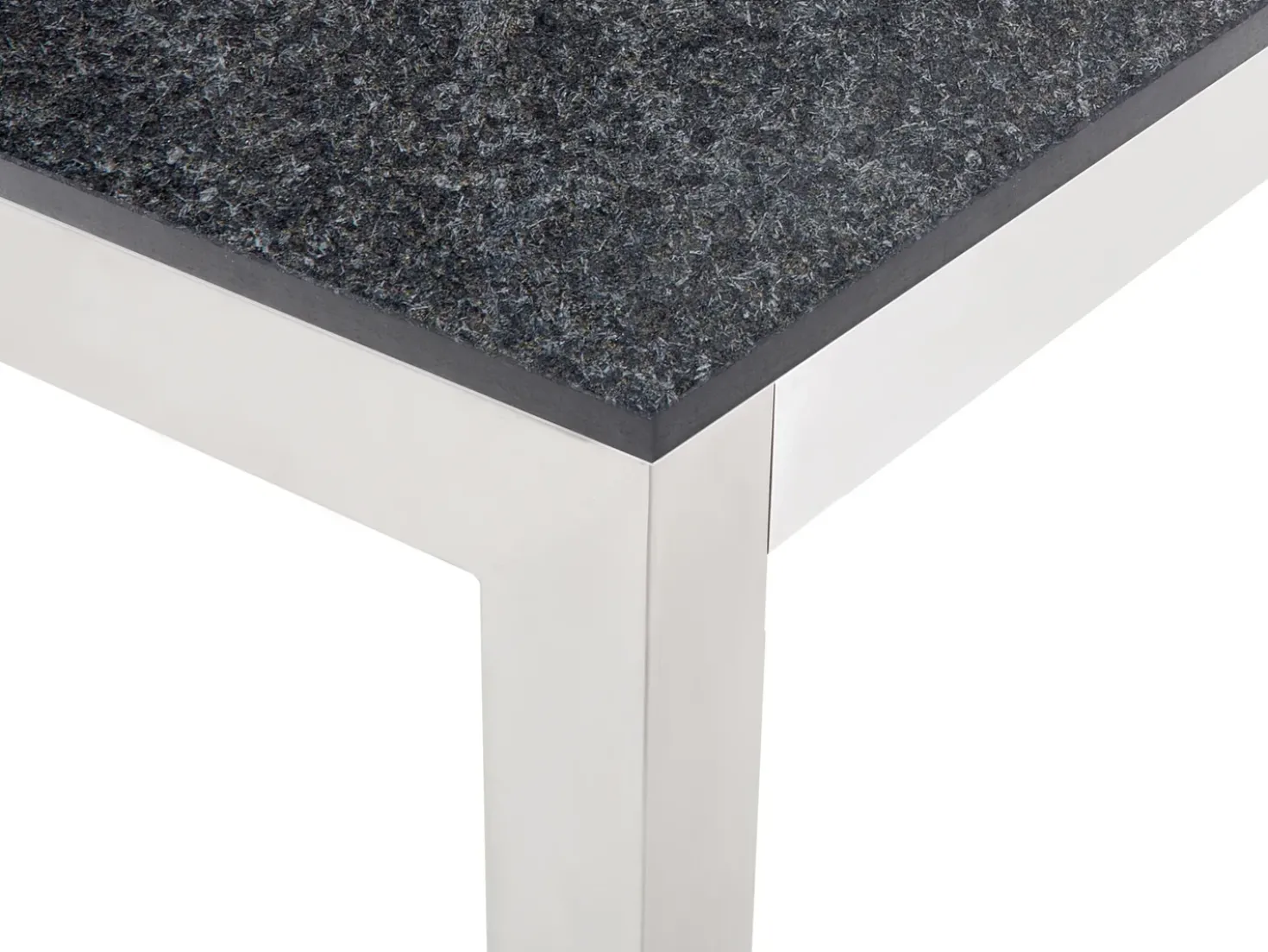 Set da pranzo da giardino 6 posti GROSSETO Granito fiammato Nero/Beige