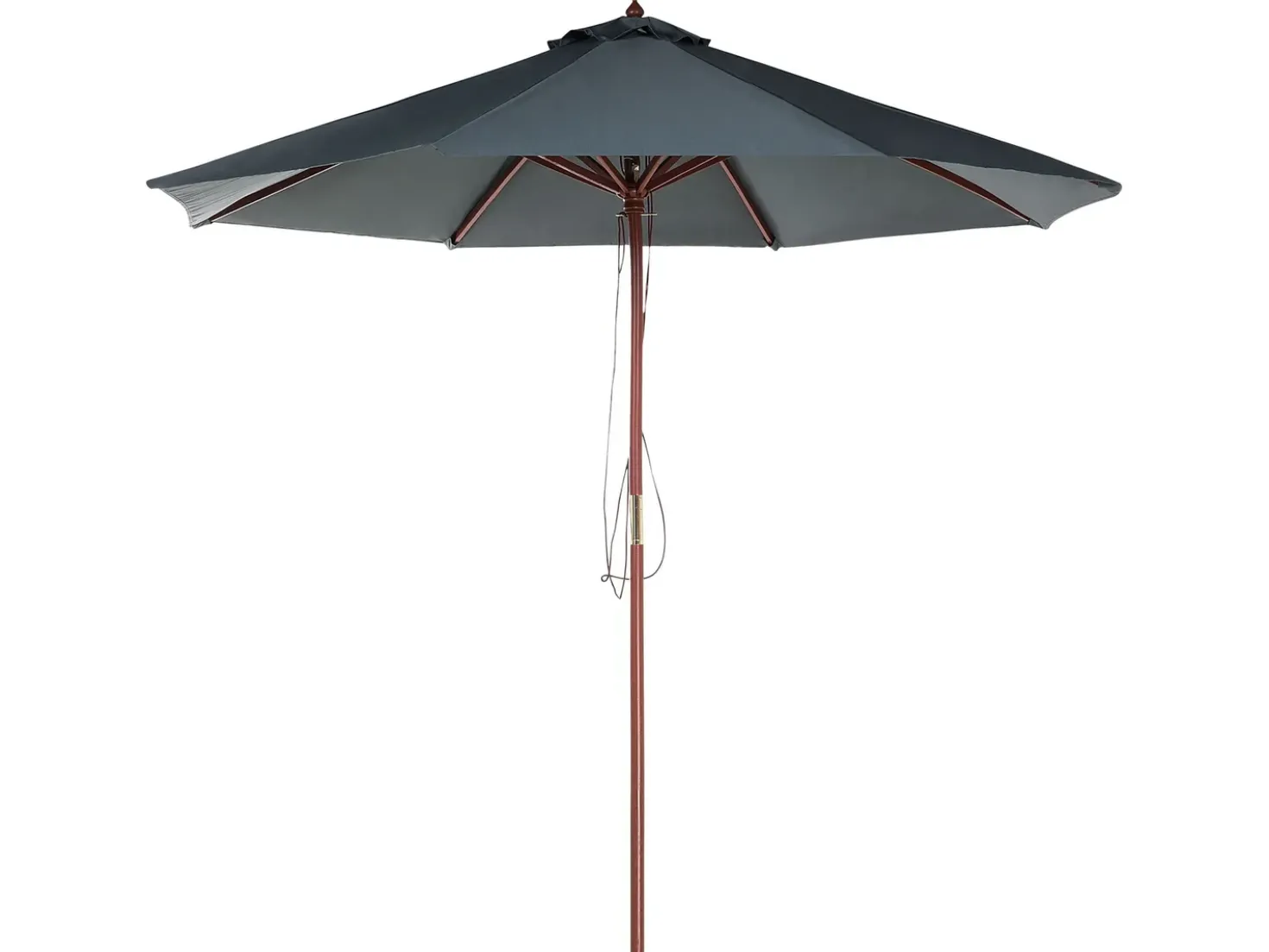 Set da pranzo da giardino 8 posti MAUI II con Ombrellone Legno d'acacia Bianco sporco