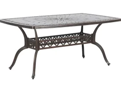 Set da pranzo da giardino 6 posti LIZZANO con cuscini Metallo Marrone scuro