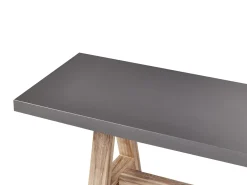 Set da pranzo da giardino con panche 6 posti TONNARE Cemento Grigio