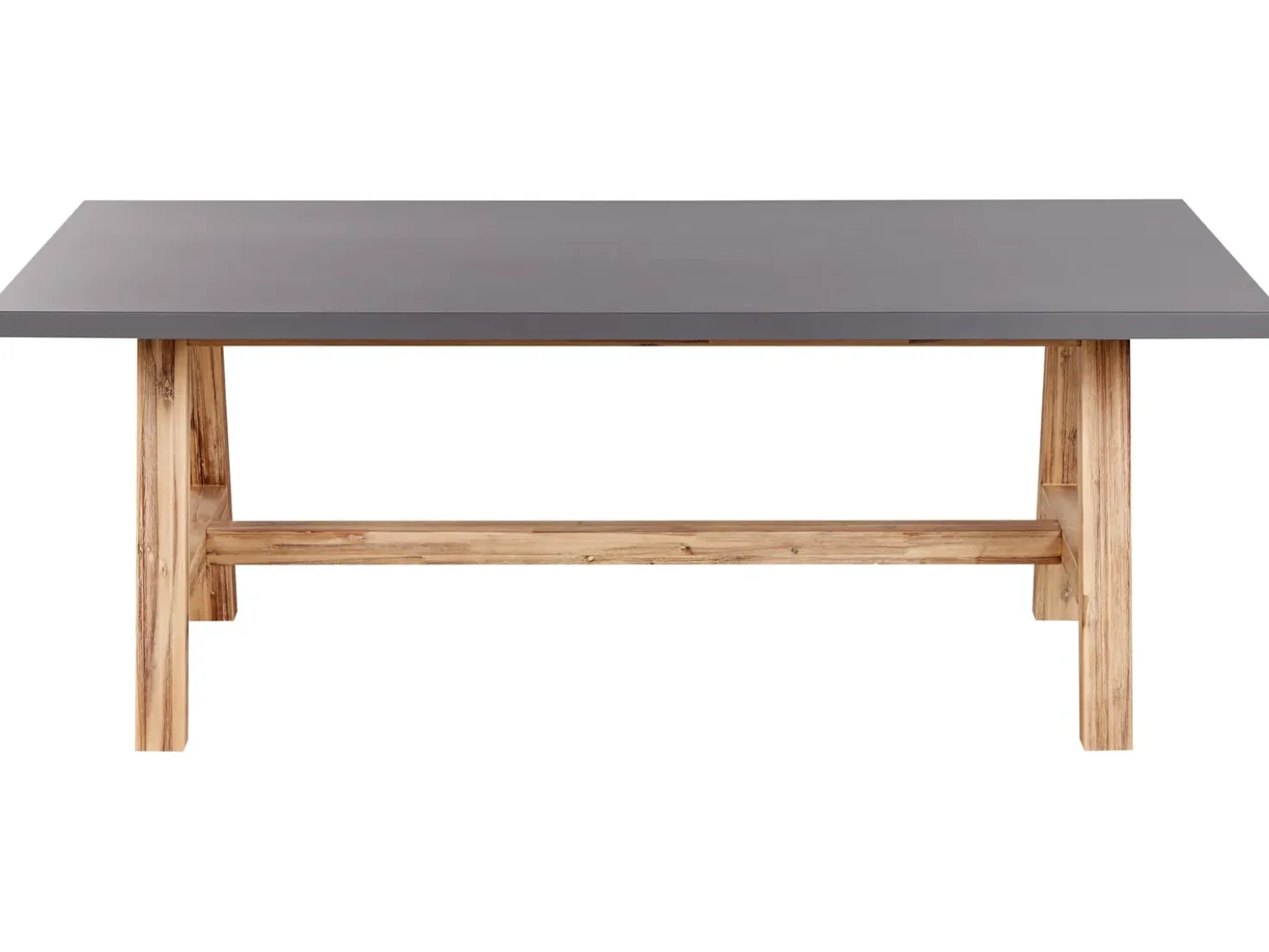 Set da pranzo da giardino con panche 6 posti TONNARE Cemento Grigio