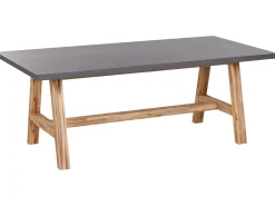 Set da pranzo da giardino con panche 6 posti TONNARE Cemento Grigio