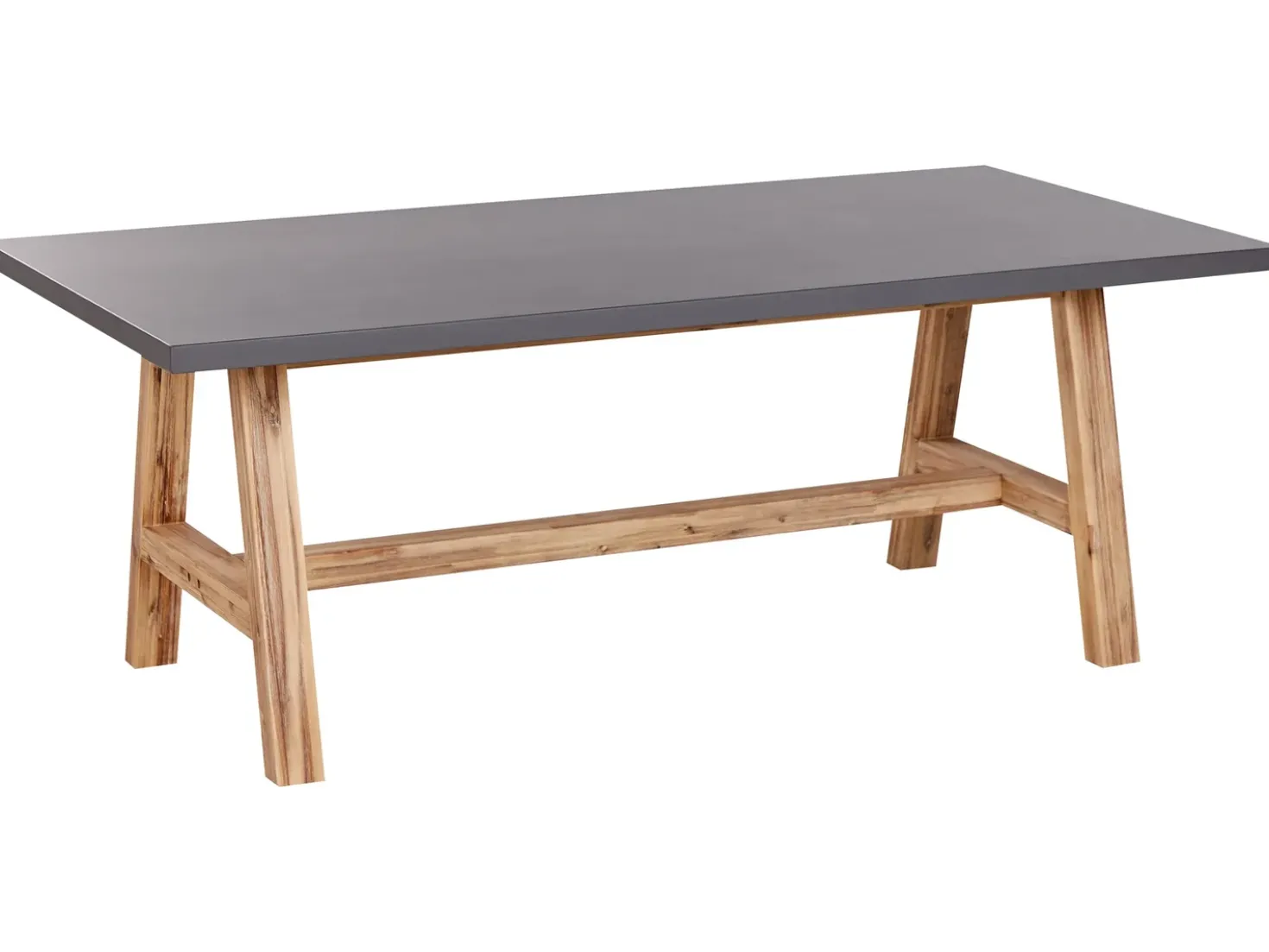 Set da pranzo da giardino con panche 6 posti TONNARE Cemento Grigio
