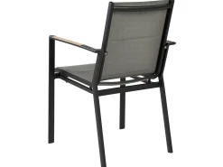 Set da pranzo da giardino 4 posti OLMETTO/BUSSETO Metallo Nero
