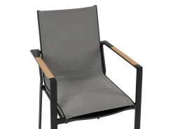 Set da pranzo da giardino 4 posti OLMETTO/BUSSETO Metallo Nero