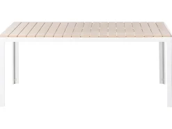 Set da pranzo da giardino con panche 6 posti COMO Beige