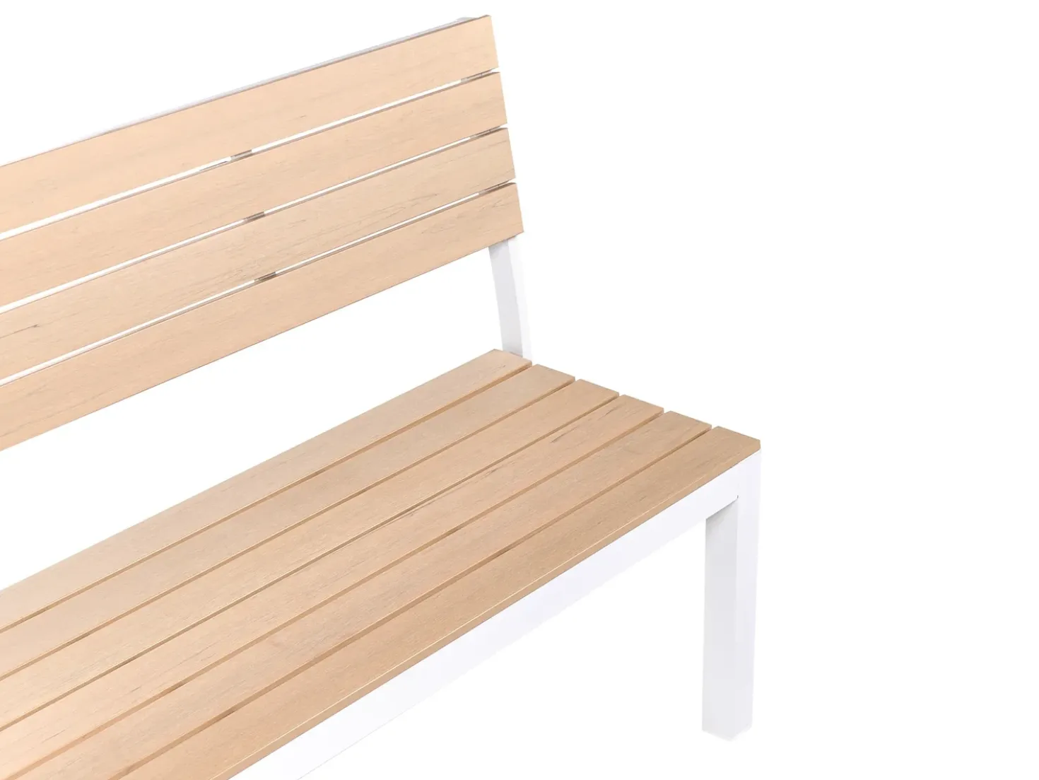 Set da pranzo da giardino con panche 6 posti COMO Beige