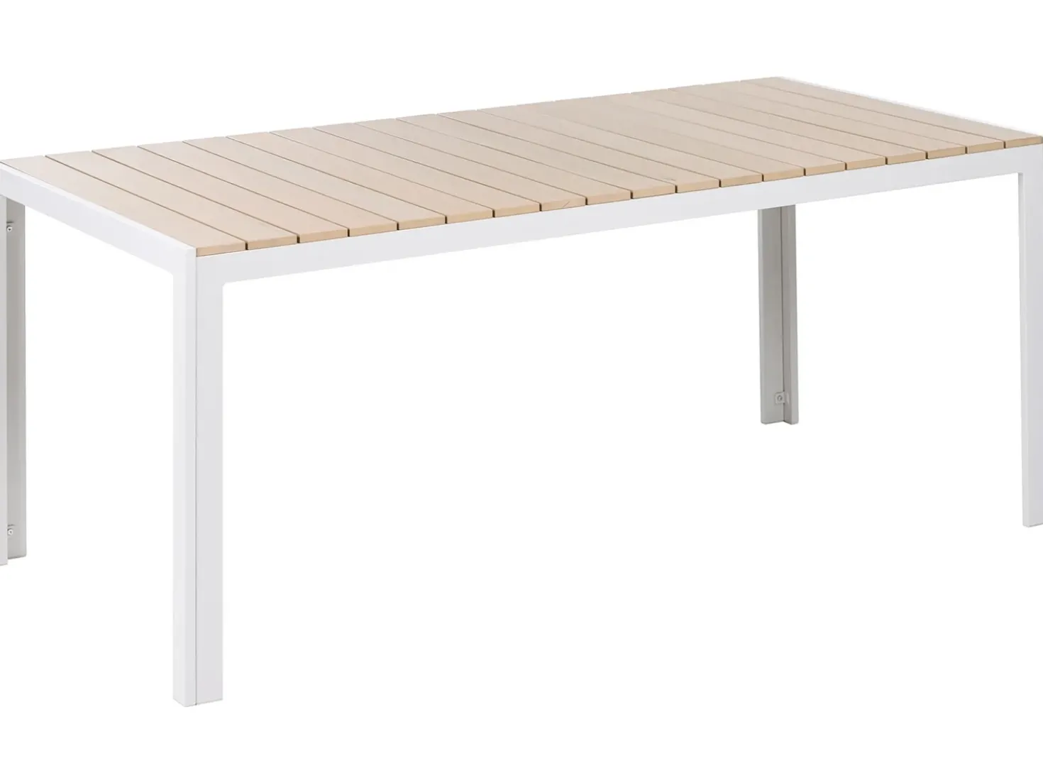 Set da pranzo da giardino con panche 6 posti COMO Beige