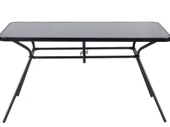 Set da pranzo da giardino 6 posti LIVO Metallo Nero