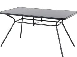 Set da pranzo da giardino 6 posti LIVO Metallo Nero