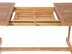 Set da pranzo da giardino 8 posti MAUI con cuscini Legno d'acacia Rosso scuro