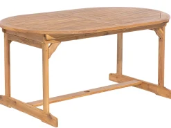 Set da pranzo da giardino 8 posti MAUI con cuscini Legno d'acacia Rosso scuro