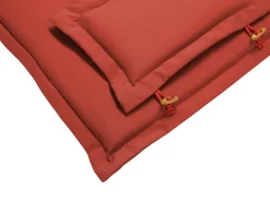Set da pranzo da giardino 8 posti MAUI con cuscini Legno d'acacia Rosso scuro