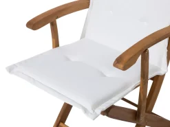 Set da pranzo da giardino 8 posti MAUI con cuscini Legno d'acacia Bianco sporco