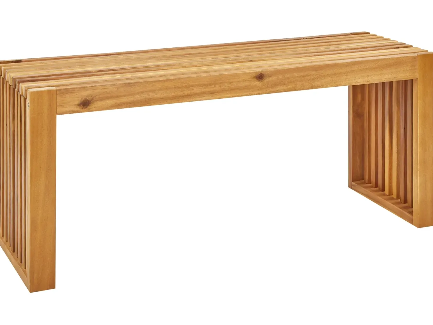 Set da pranzo da giardino con panche e sgabelli 4 posti BELLANO Legno d'acacia Marrone