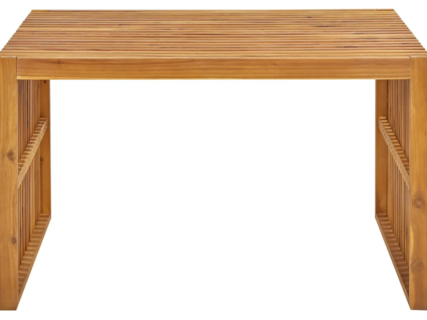 Set da pranzo da giardino con panche e sgabelli 4 posti BELLANO Legno d'acacia Marrone