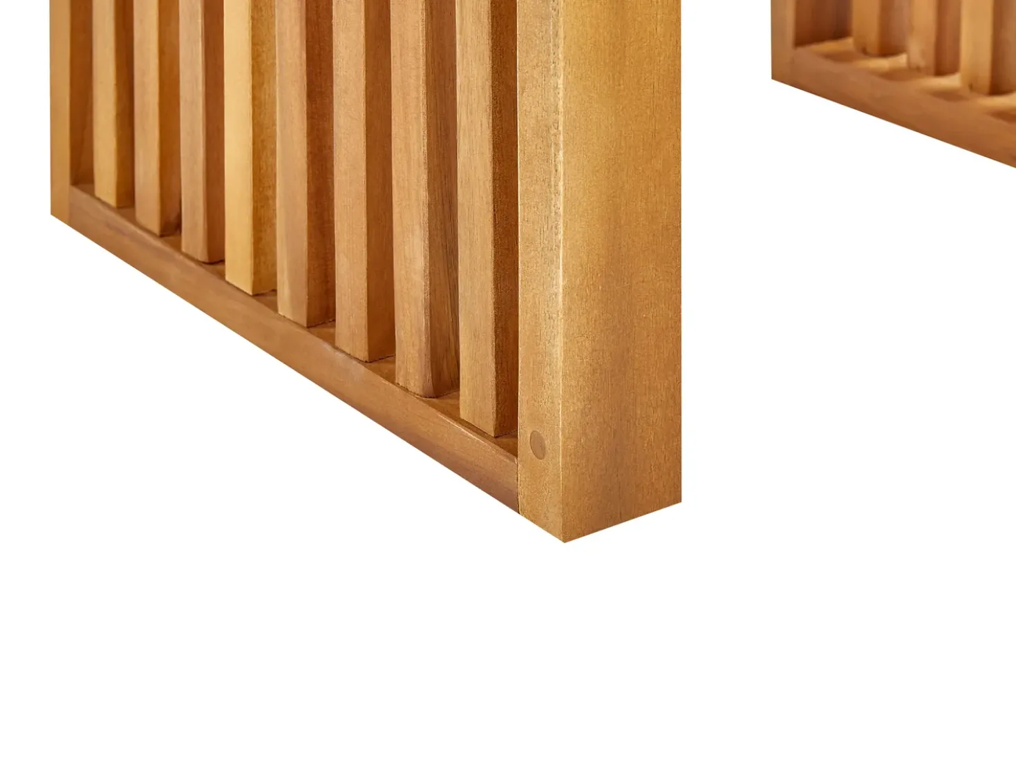 Set da pranzo da giardino con panche e sgabelli 4 posti BELLANO Legno d'acacia Marrone