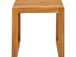 Set da pranzo da giardino con panche e sgabelli 4 posti BELLANO Legno d'acacia Marrone