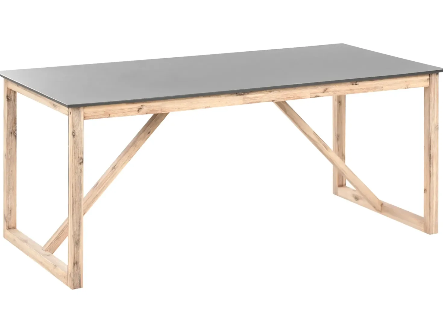 Set da pranzo da giardino con panche NOTTERI Cemento Grigio