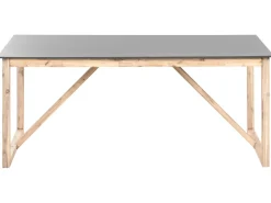 Set da pranzo da giardino con panche NOTTERI Cemento Grigio