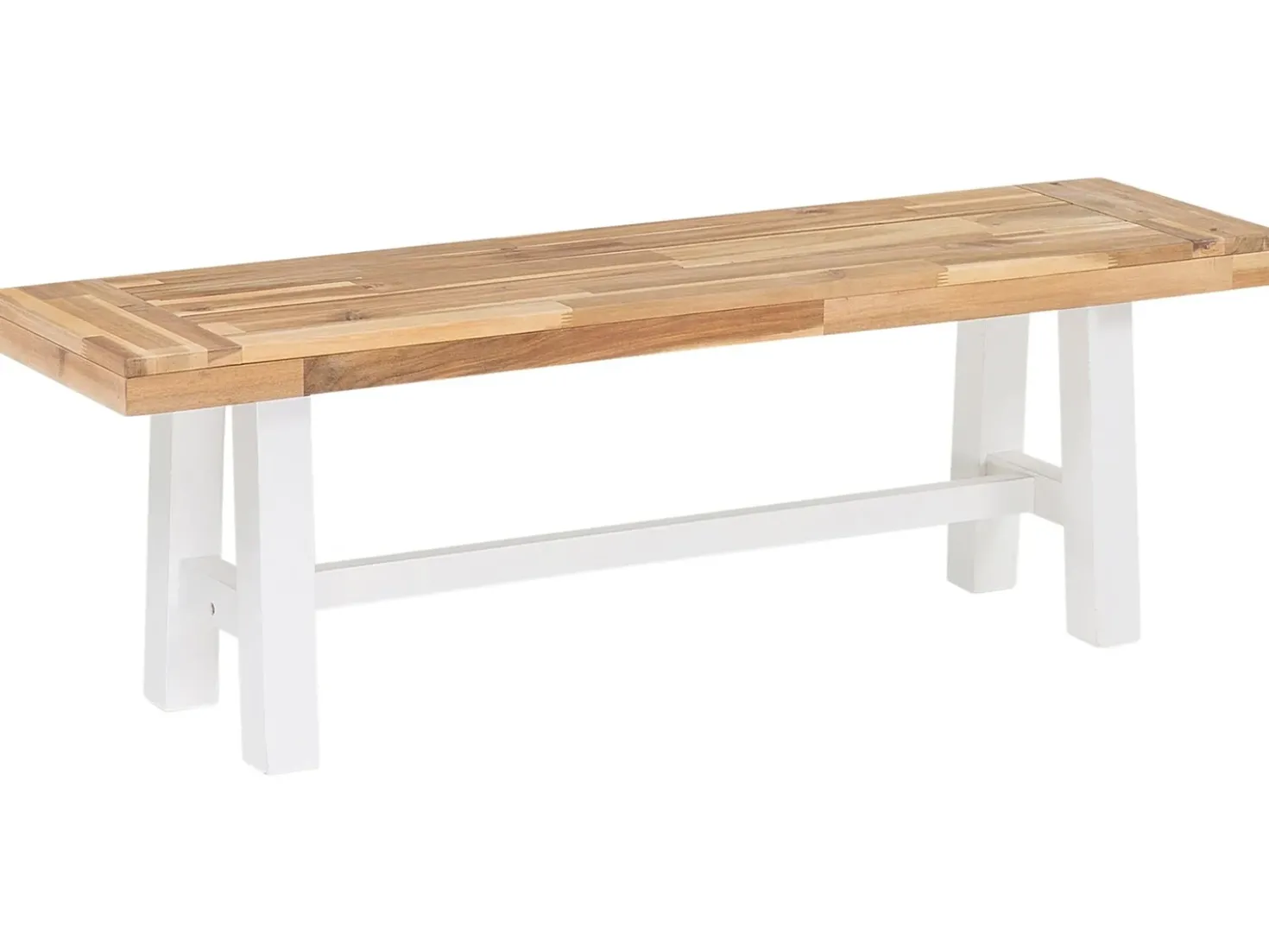 Set da pranzo da giardino 6 posti SCANIA Legno d'acacia Bianco