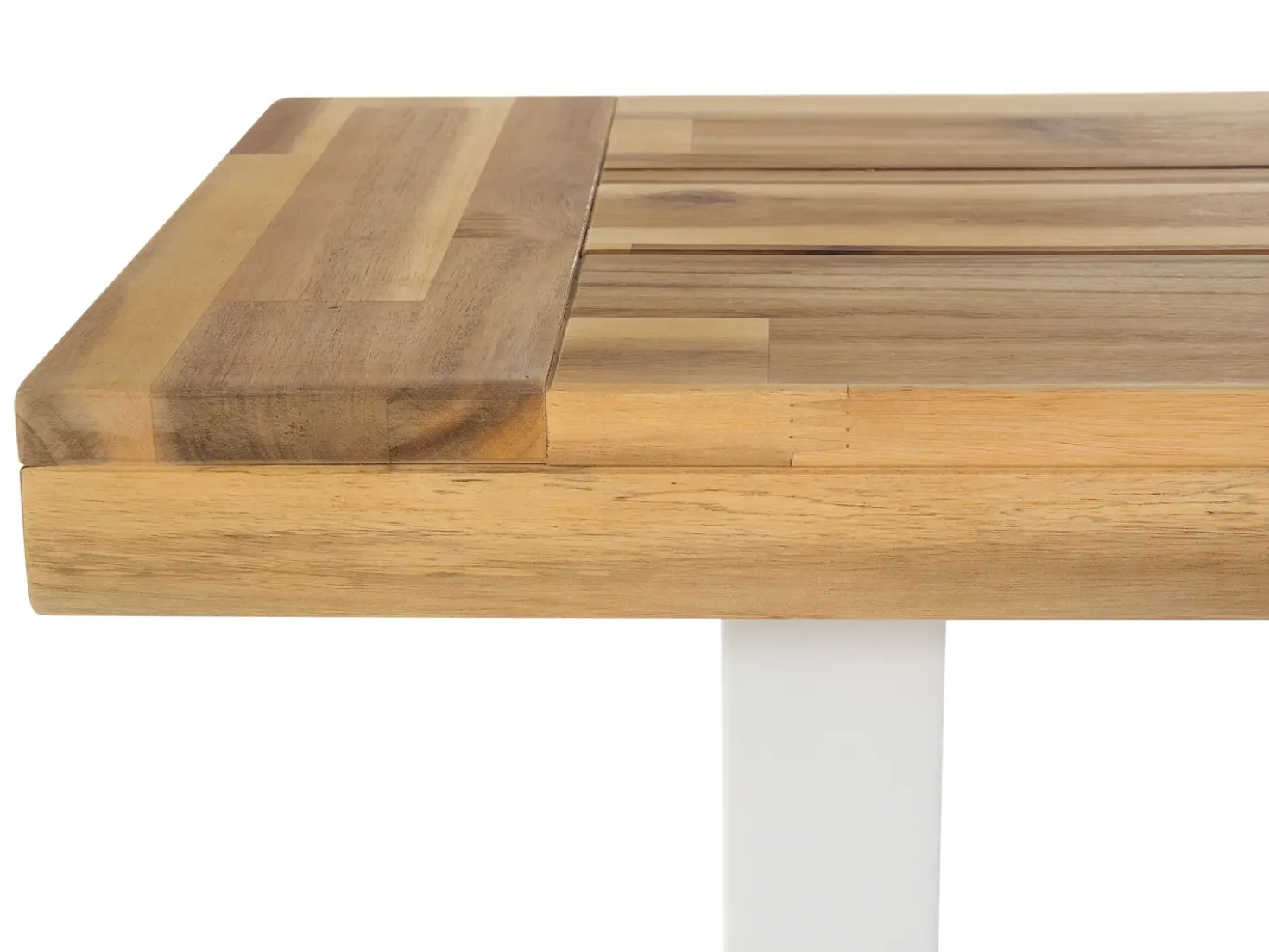 Set da pranzo da giardino 6 posti SCANIA Legno d'acacia Bianco