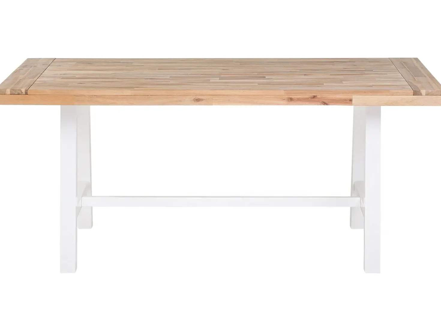 Set da pranzo da giardino 6 posti SCANIA Legno d'acacia Bianco