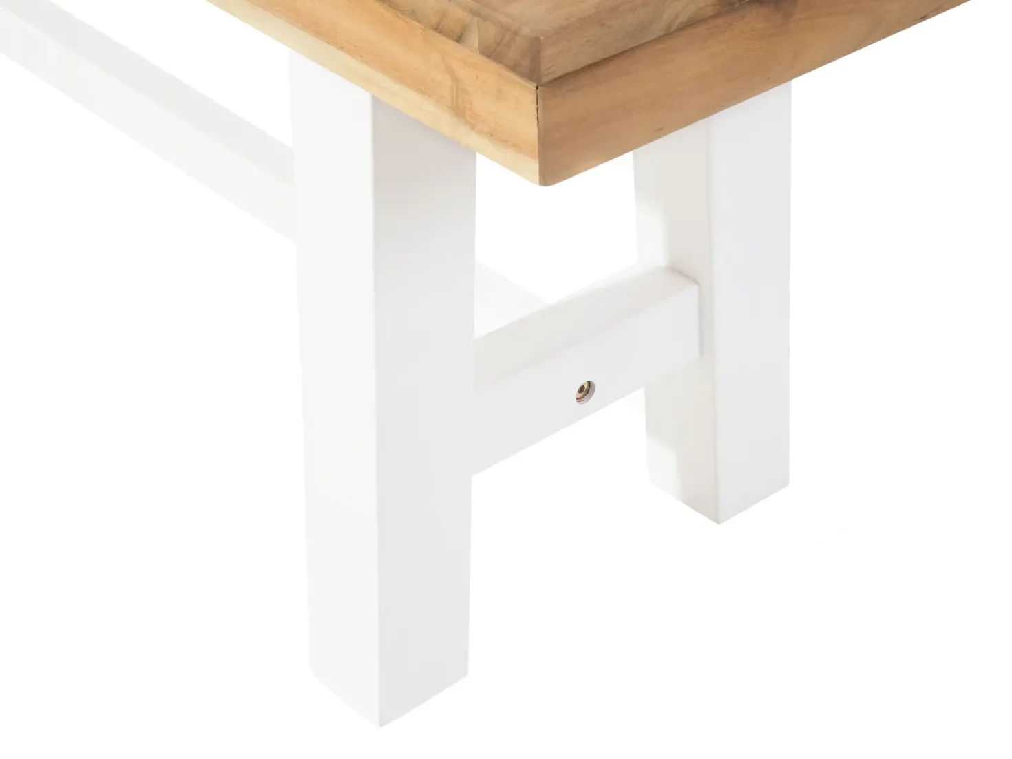 Set da pranzo da giardino 6 posti SCANIA Legno d'acacia Bianco