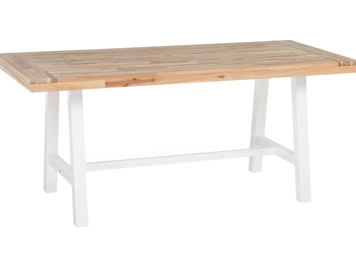 Set da pranzo da giardino 6 posti SCANIA Legno d'acacia Bianco