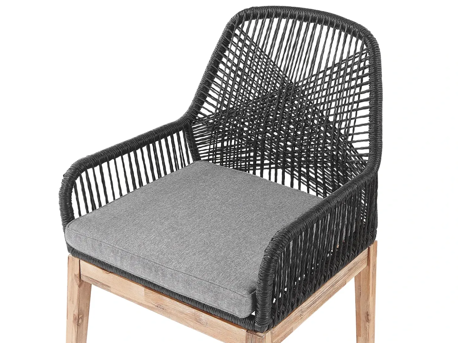 Set da pranzo da giardino 6 posti ORISTANO con cuscini Cemento Nero