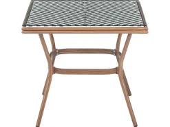 Set da pranzo da giardino 4 posti CASPRI Rattan sintetico (PE) Nero/Bianco