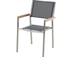 Set da pranzo da giardino 8 posti GROSSETO Vetro incrinato Trasparente/Grigio