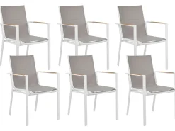Set da pranzo da giardino 6 posti VALCANETTO/BUSSETO Metallo Grigio