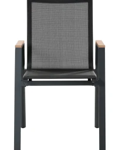 Set da pranzo da giardino 4 posti TIANO Metallo Nero
