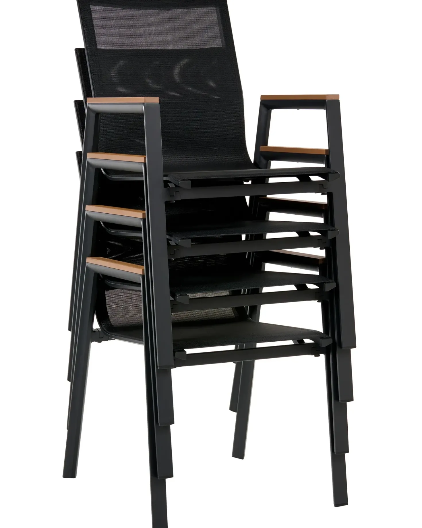 Set da pranzo da giardino 4 posti TIANO Metallo Nero