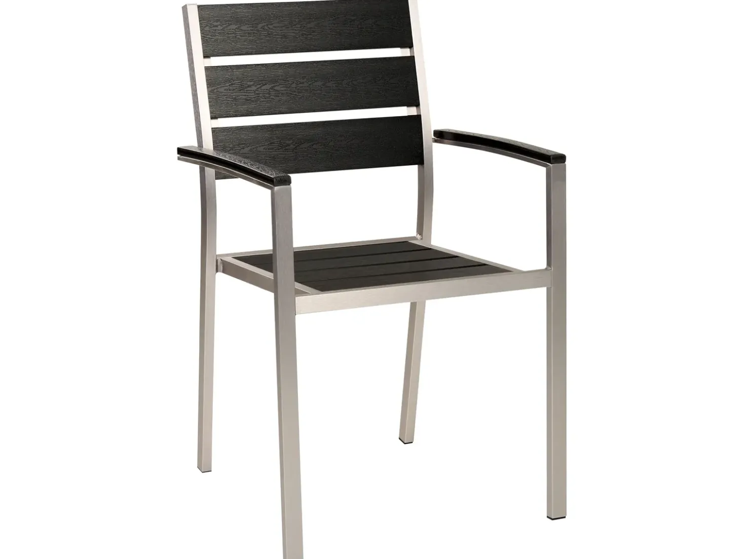Set da pranzo da giardino 6 posti VERNIO Nero/Argento